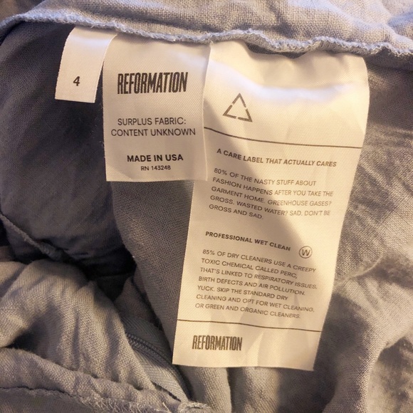 Reformation eyelet dress chambray - Picture 7 of 8